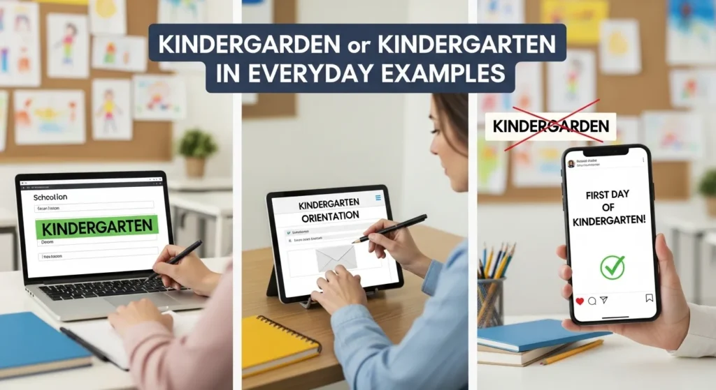 Kindergarden or Kindergarten in Everyday Examples