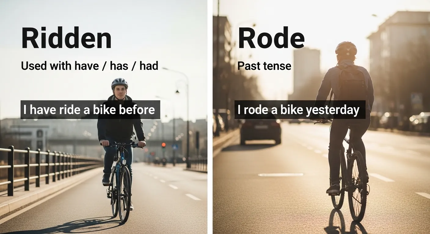 ridden or rode