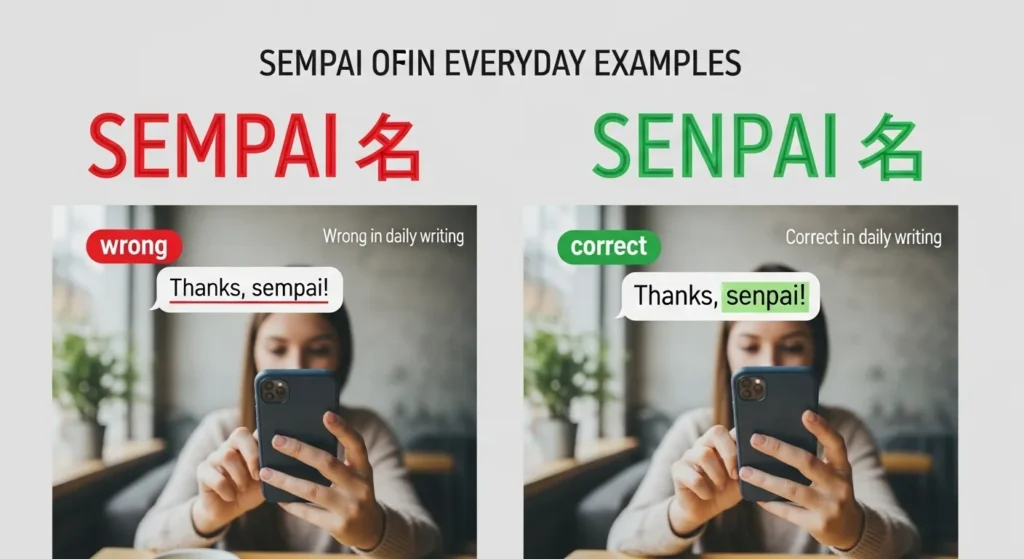 Sempai or Senpai in Everyday Examples