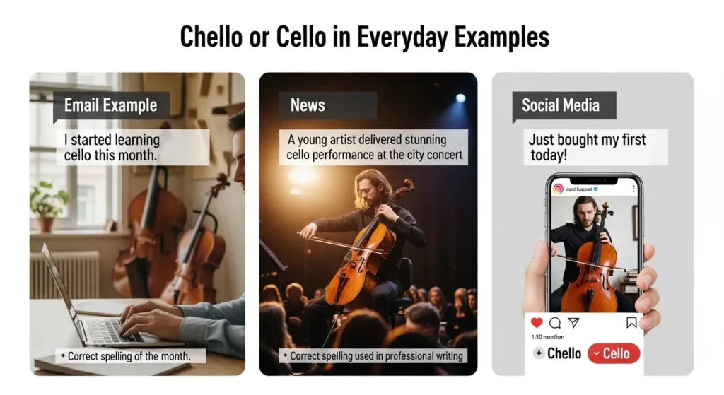 Chello or Cello in Everyday Examples