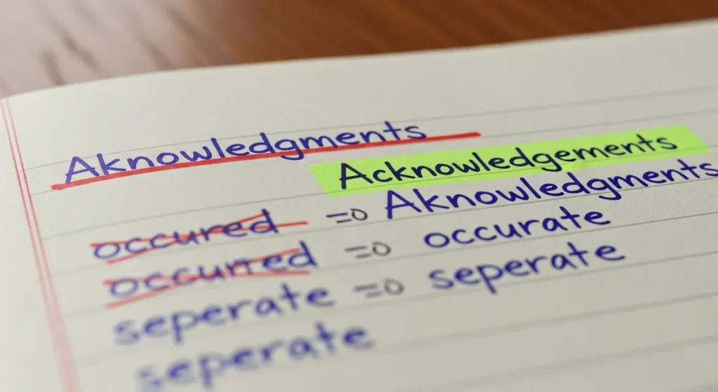 Common Mistakes with Acknowledgements or Acknowledgments