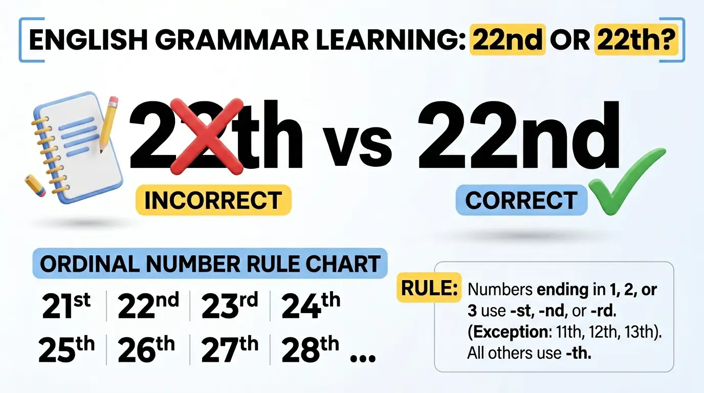 22th or 22nd